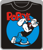 Прикольные футболки: Моряк Попай на темном